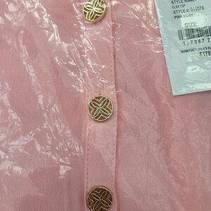 Lilly Pulitzer silk Elta pink blouse.